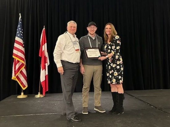 Nick Paulson getting award